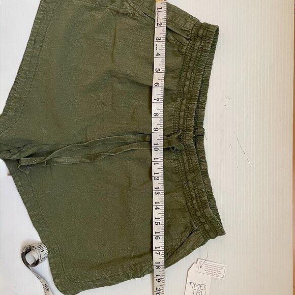 Relax fit shorts, Olive green lightweight shorts - Picture 5 of 6